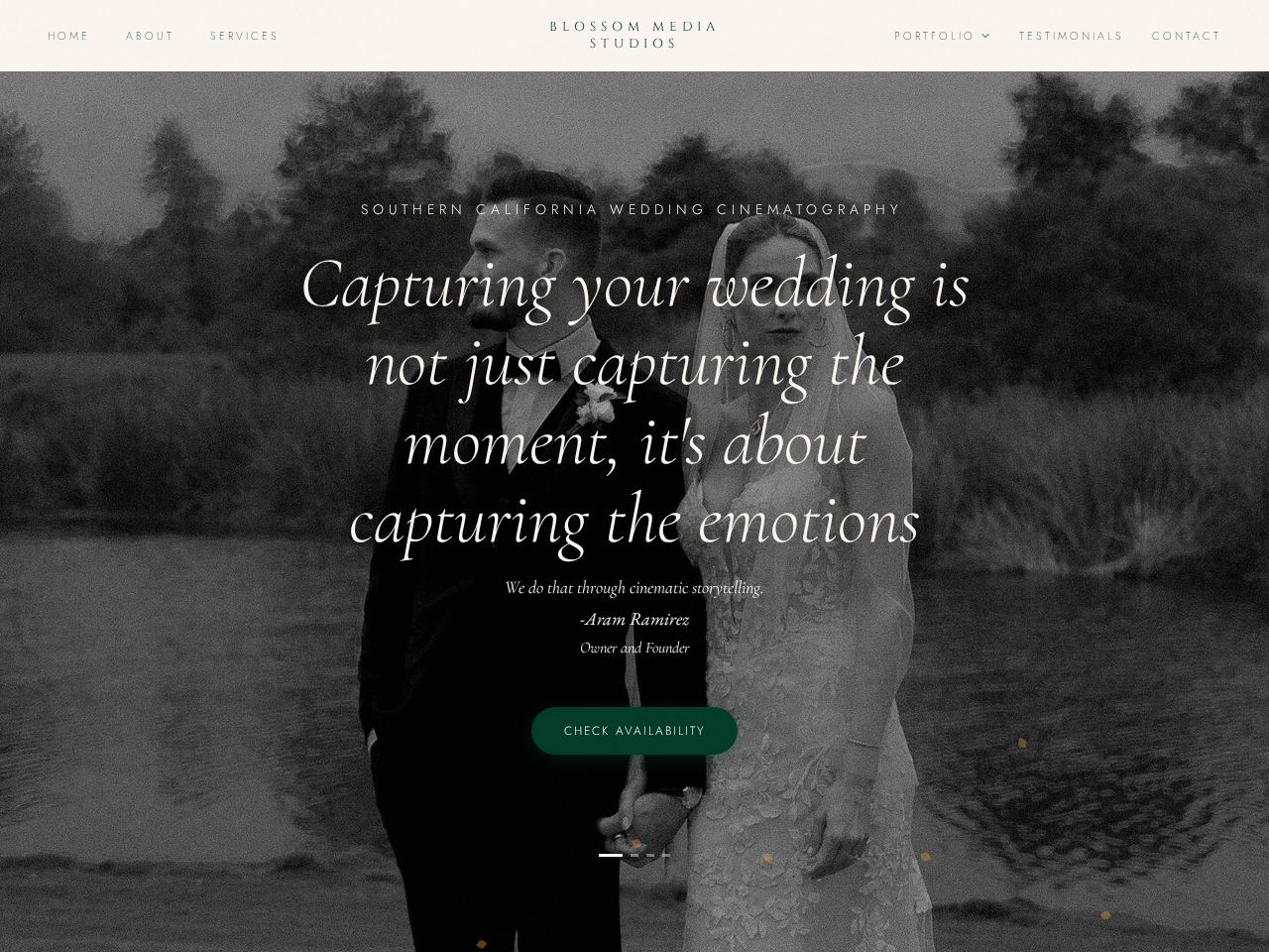 Blossom Media Studios website preview