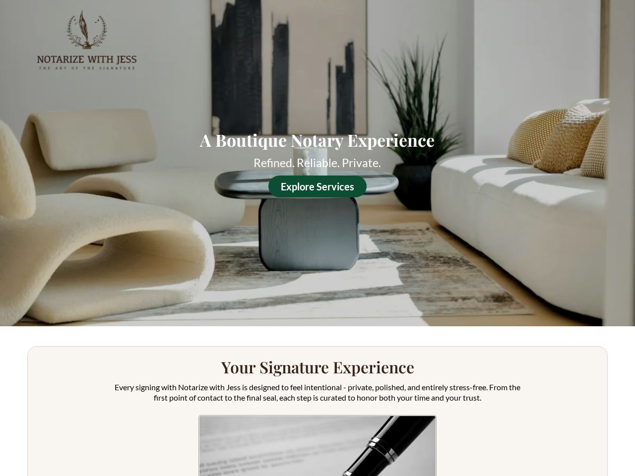 Notarize with Jess website preview