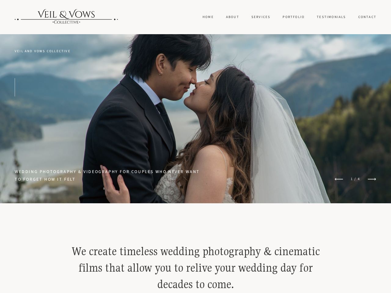 Veil & Vows Collective website preview